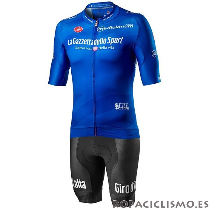 2020 Maillot Giro d'Italia Tirantes Mangas Cortas Azul